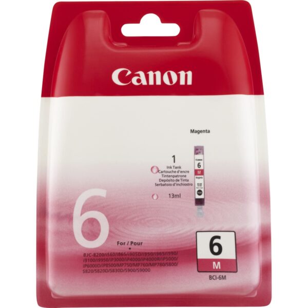 Original Canon Ink Cartridge Magenta (4707A002, BCI-6M)