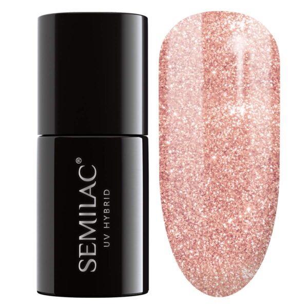 SEMILAC Gel Nail Polish | Long Lasting and Easy to Apply | Perfect for Home and Professional Manicure and Pedicure - 094 Delicate French UV Gel Nail Polish, 7 ml.