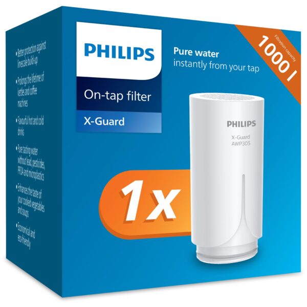 PHILIPS On Tap Water Filter Cartridge, Chlorine, 1 Count