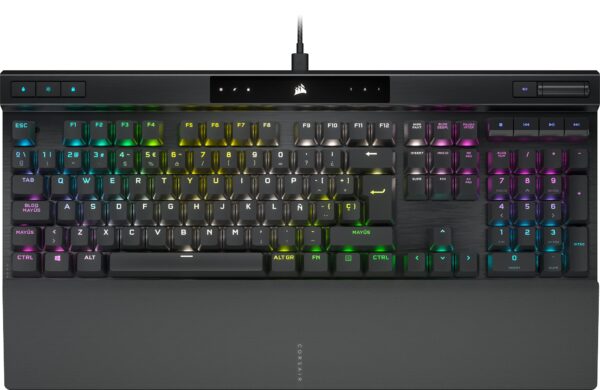 Corsair K70 PRO RGB Optical-Mechanical Wired Gaming Keyboard - OPX Linear Switches - Double-Shot PBT Keyboards - iCUE Compatible - QWERTY ES - PC, Xbox - Black