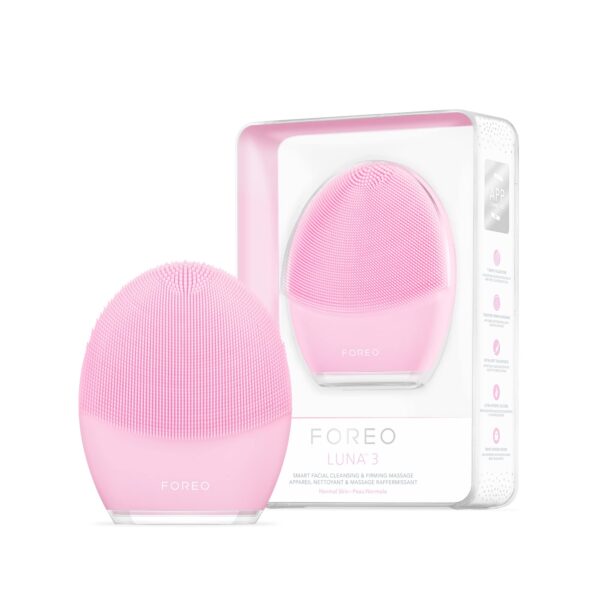 FOREO LUNA 3 Facial Cleansing Brush - Normal skin - Anti Aging Face Massager - Enhances Absorption of Facial Skin Care Products - For Clean & Healthy Face Care - Simple & Easy - Waterproof