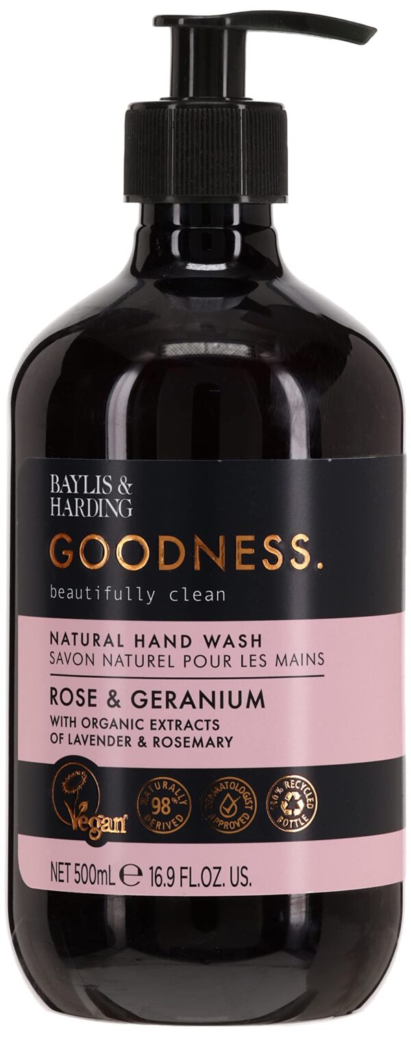 Baylis & Harding Goodness Rose & Geranium 500ml Hand Wash