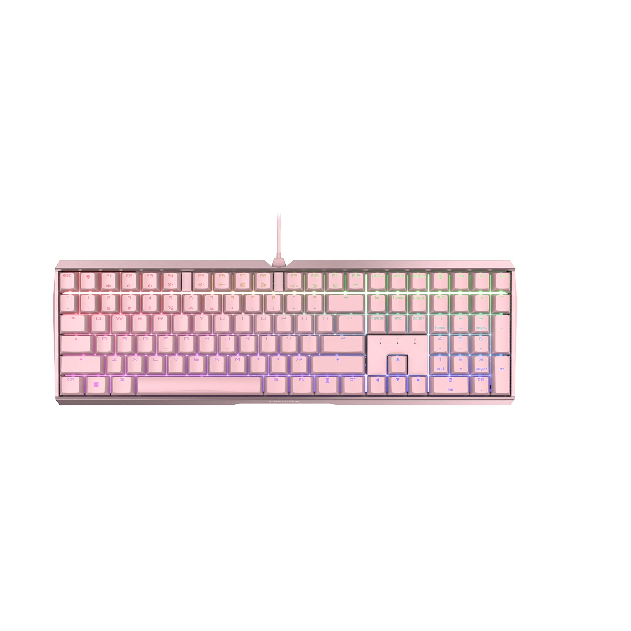 CHERRY MX BOARD 3.0 S, Mechanical Gaming Keyboard with Cable, EU Layout (QWERTY), Robust Aluminium Housing, RGB Lighting, MX RED Switches, Pink