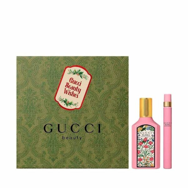 Gucci Flora Gorgeous Gardenia Gift Set for Women (Eau de Parfum 50 ml + Eau de Parfum Travel Package 10 ml)