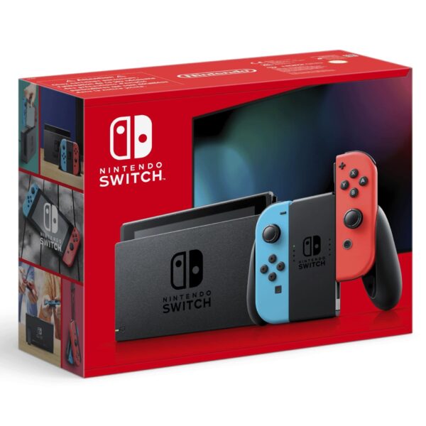 Nintendo Console Switch avec Joy-Con bleu néon et rouge néon