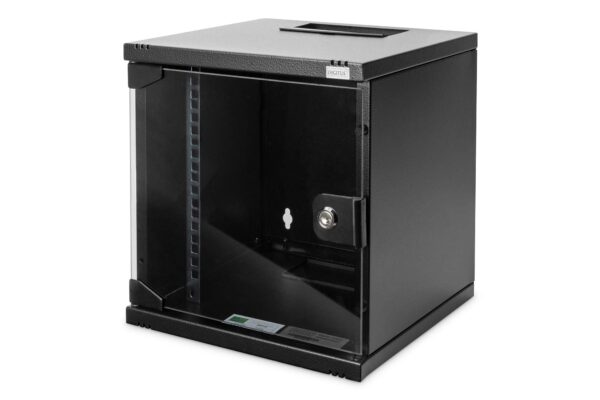 DIGITUS Network cabinet 10 inch - 6U - wall mounting - HxWxD 330x312x300mm - load capacity 30kg - useful depth 250mm - black