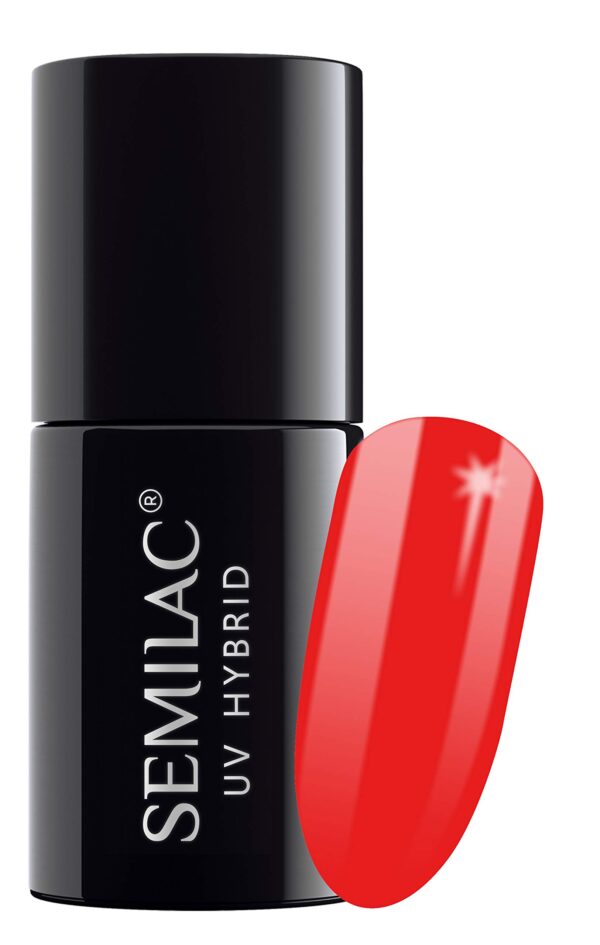 SEMILAC 134 Red Carpet Nail UV Gel Polish | Long Lasting and Easy to Apply | Soak off UV/Led | Perfect for Home and Professional Manicure and Pedicure 7 ml