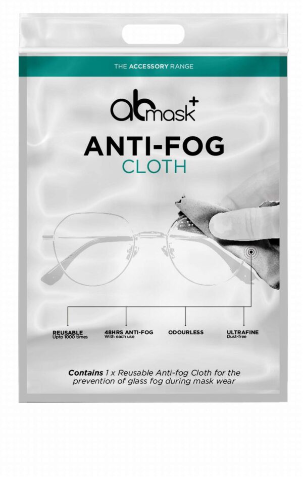 The Body Doctor Anti-Fog Dry Cloth, Demister Lens Wipe for Glasses, Stay Mist Free for 48 Hours, Reusable up to 1000 Times, Single Pack