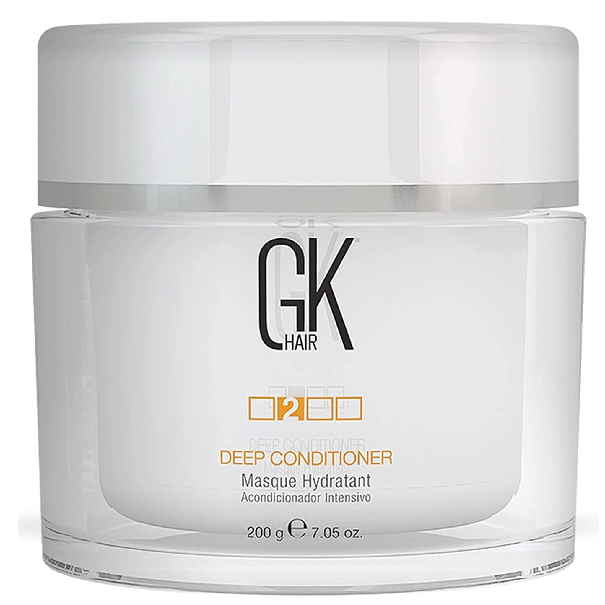 GK HAIR Global Keratin Deep Conditioner Treatment Masque 200g Intense Hydrating Repair for Dry Frizzy Damaged Color Treated Provides Smooth Shiny Soft Hair Restoration Formula with JOJOBA Seed Oils