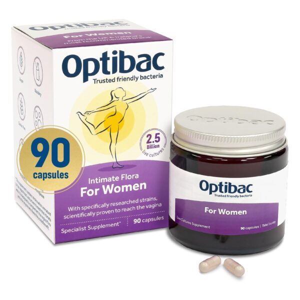 Optibac Probiotics for Women - Vegan Probiotic Supplement, Scientifically Formulated for Vagina Flora - 90 Capsules