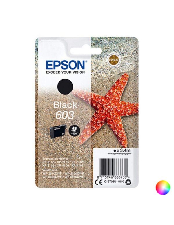 Epson Starfish 603 Original Ink Cartridge - Color: Cyan