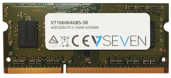 V7 V7106004GBS-SR V7 4GB DDR3 PC3_10600 _ 1333MHZ SO DIMM Notebook Memory Module _ V7106004GBS-SR