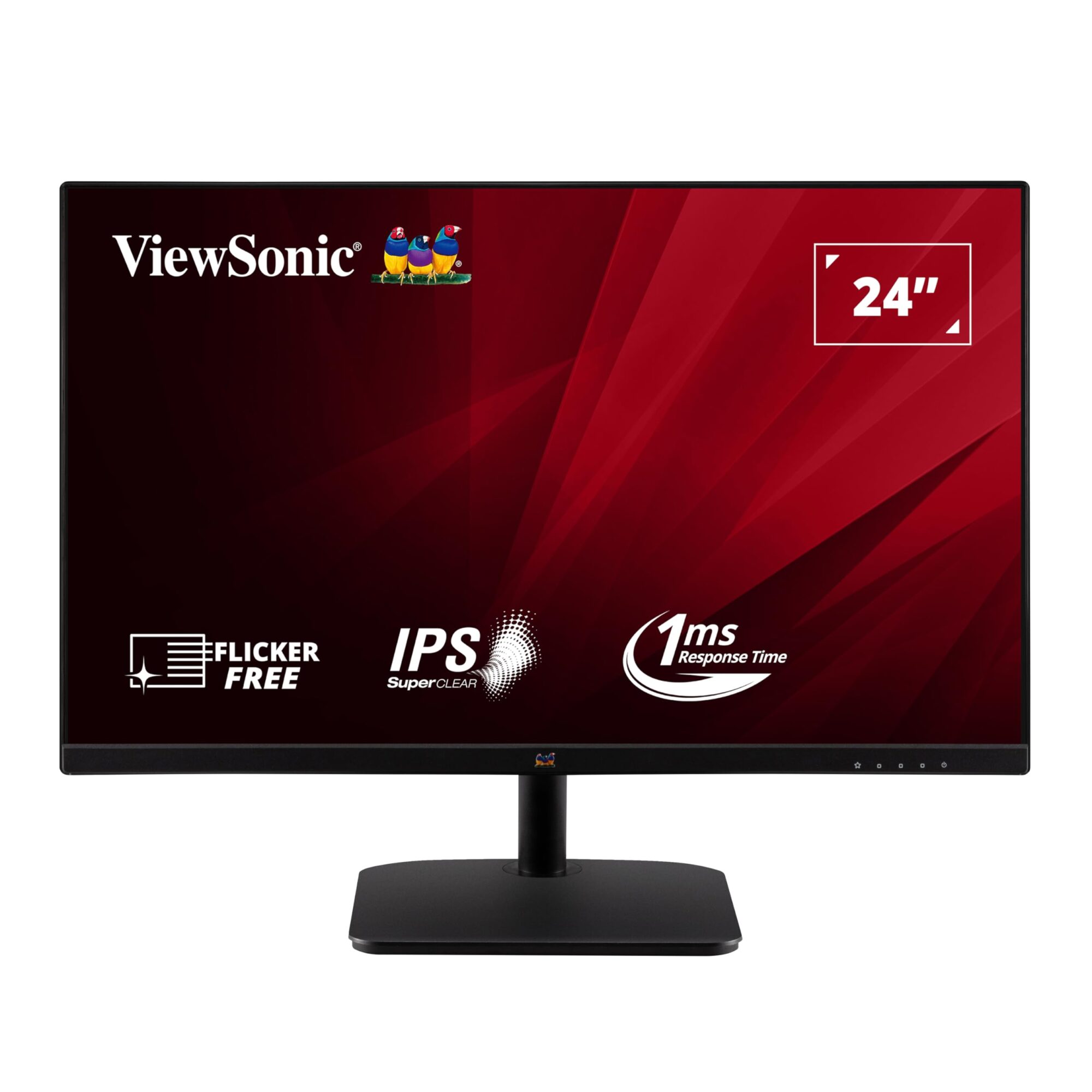 ViewSonic VA2432-H 24-inch Full HD IPS Monitor with Frameless Design, VGA, HDMI, Eye Care for Work and Study at Home