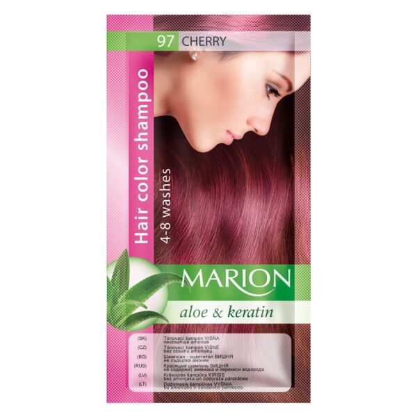 Marion Hair Dye Shampoo Bag Semi-Permanent Colour 4 to 8 Washes with Aloe and Keratin