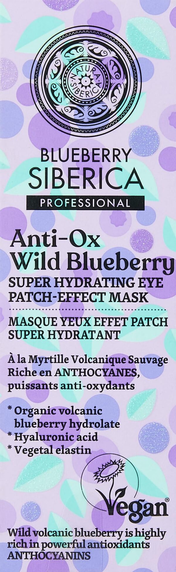 Natura Siberica Anti-OX Wild Blueberry. Super Hydrating Eye Patch-Effect Mask