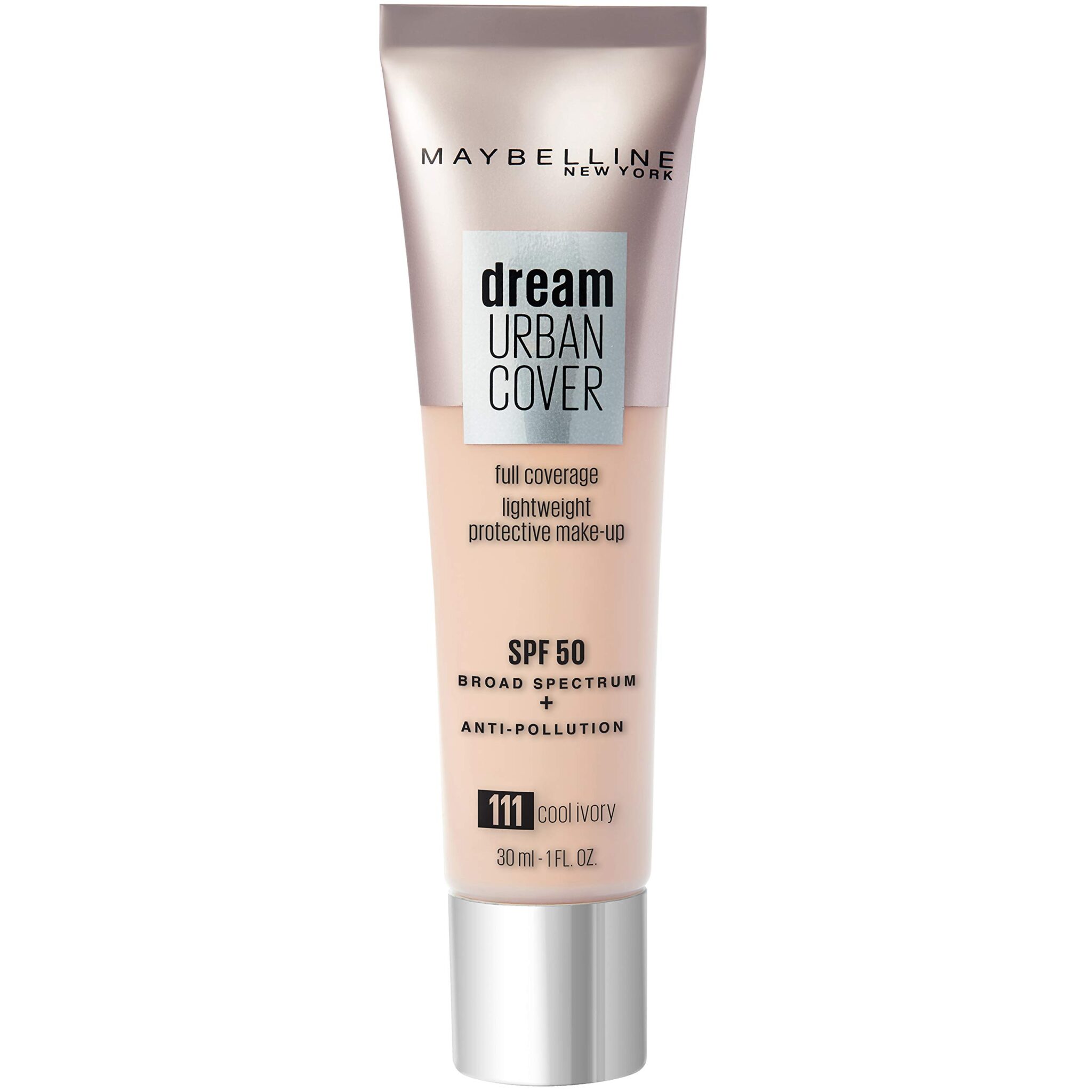 Maybelline New York - Tint Prefection, UV Protection & Anti-Splinter, Dream Urban Cover, Colour: Ivory, Gold (111) - 30ml