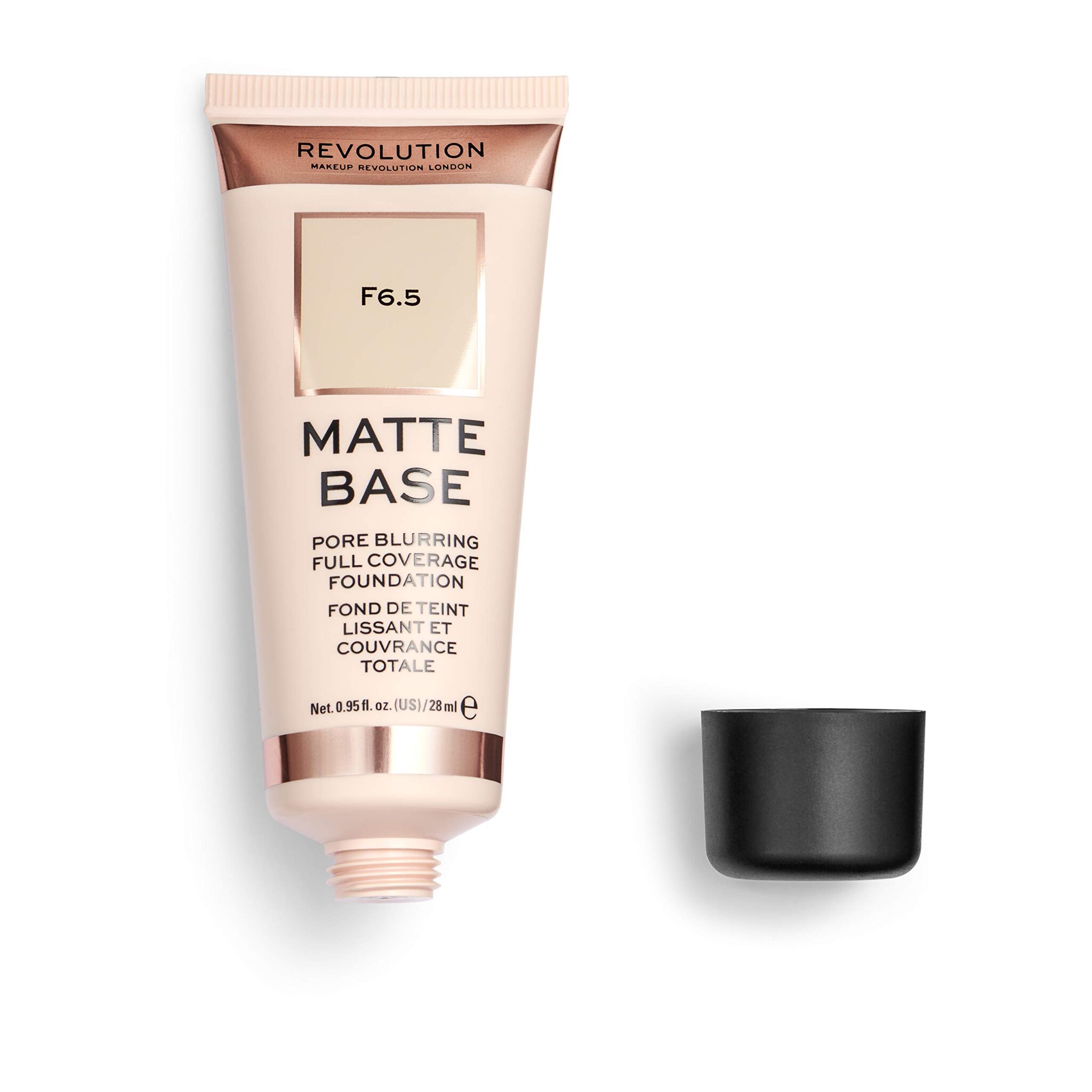 Revolution Beauty London, Matte Base, Foundation, F6.5, 28ml