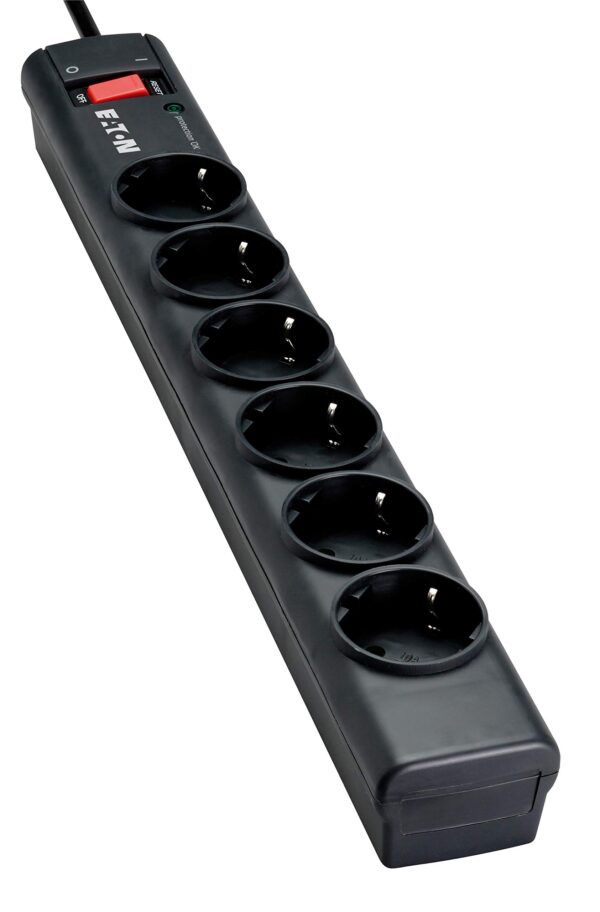 Power Strip/Surge Protector - Eaton Protection Strip 6 FR - PS6F - 6 French Sockets - Black