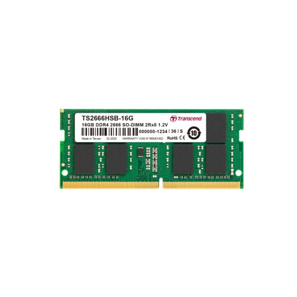 Transcend 16go ddr4 2666mhz So-dimm 2rx8 Black