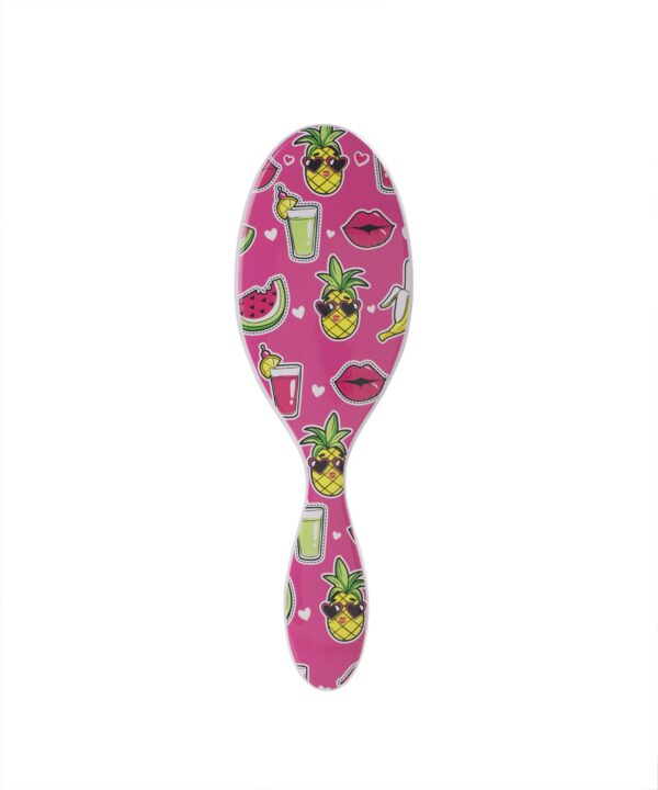 WetBrush Mini Happy Hair UltraSoft Bristles Travel Perfect Brush Suitable for All Hairtypes Smiley Pineapple