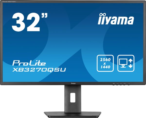 iiyama Monitor Desktop XB3270QSU-B1, 31.5", QHD LED, IPS, 2560 x 1440/100Hz, 1H1DP, HAS, Black