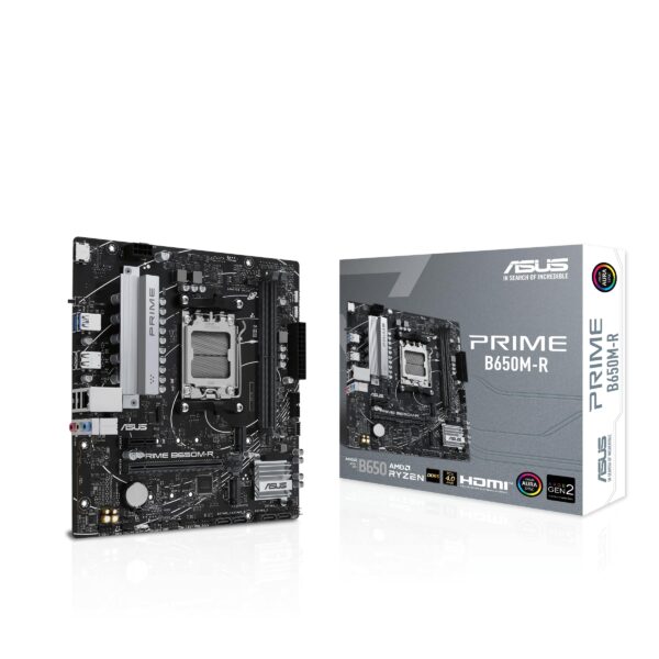 Asus PRIME B650M-R, AMD B650, AM5, Micro ATX, 2 DDR5, HDMI, 2.5G LAN, PCIe4, 2x M.2