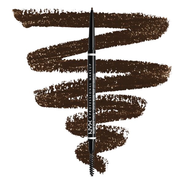 NYX Professional Makeup Micro Brow Pencil, Dual Ended with Mechanical Brow Pencil and Spoolie Brush, Vegan Formula, Shade: Espresso