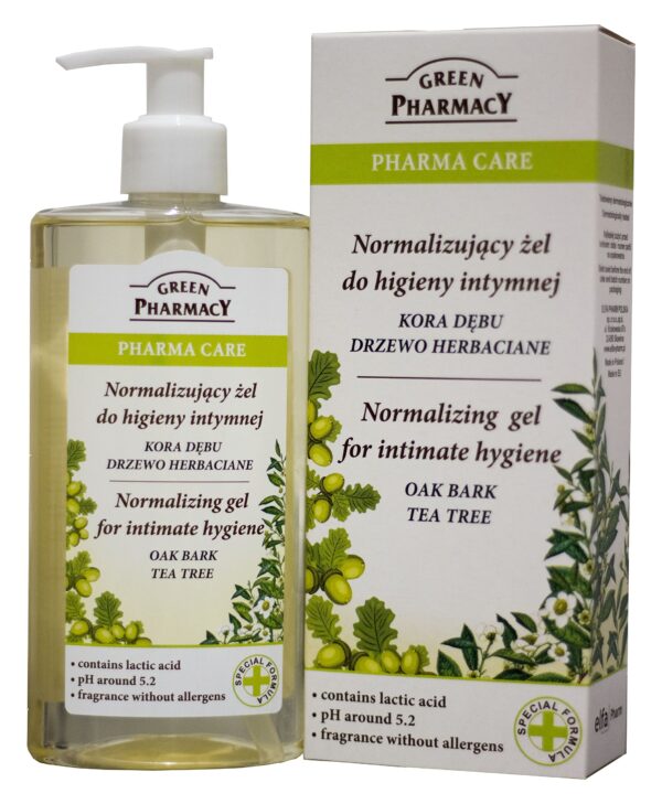 Green Pharmacy - Pharma Care - Normalising gel for intimate hygiene OAK BARK TEA TREE 300ml