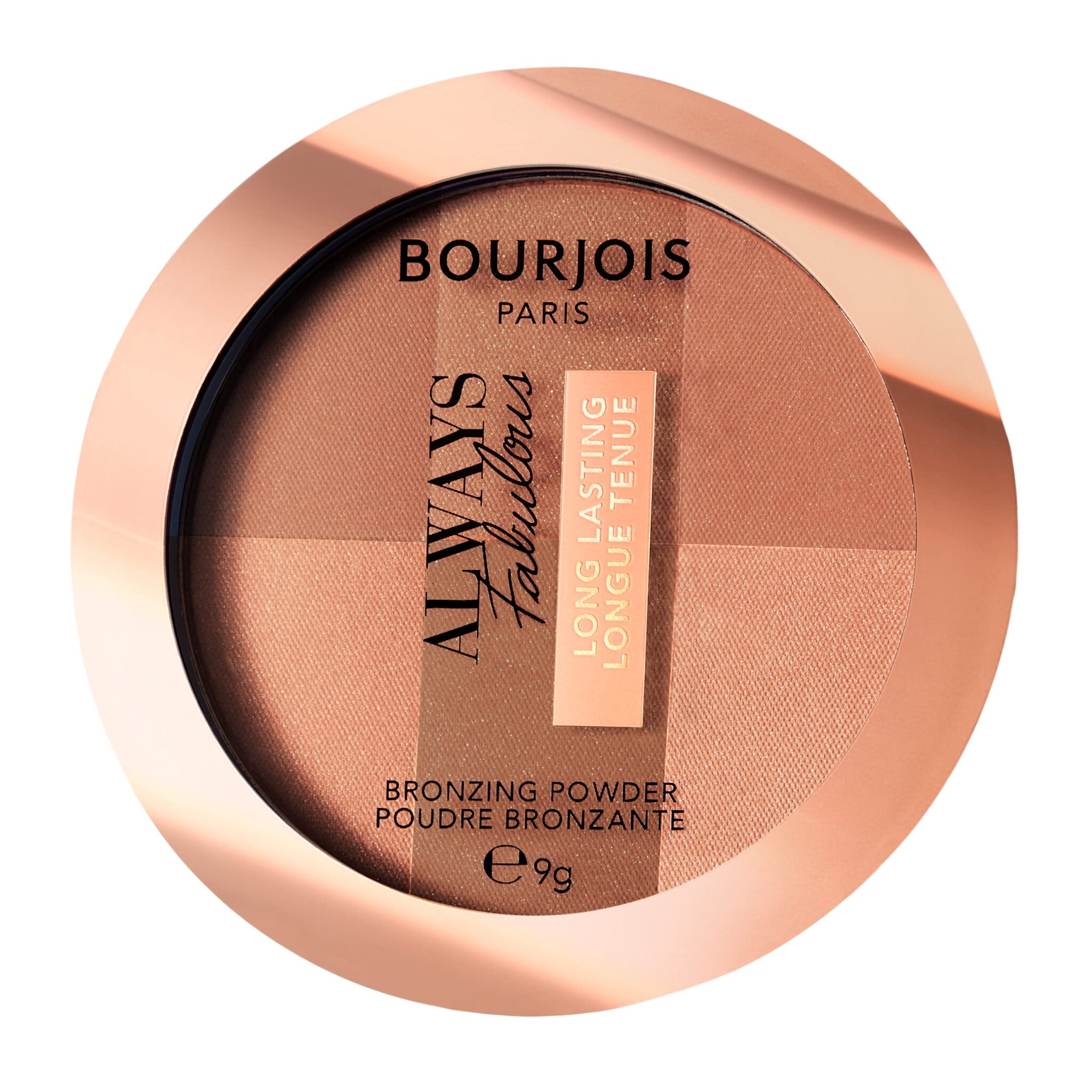 Bourjois Always Fabulous Long-Lasting Bronzing Powder, Bronzing Bronzing Powder with Long Lasting Luminous Finish 002 Dark