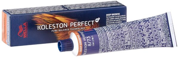 Wella Koleston Perfect Me+ Deep Brown Permanent Hair Colour Cream, No. 8/73 Light Blonde Brown Gold, 0.66 kg, 8005610627366