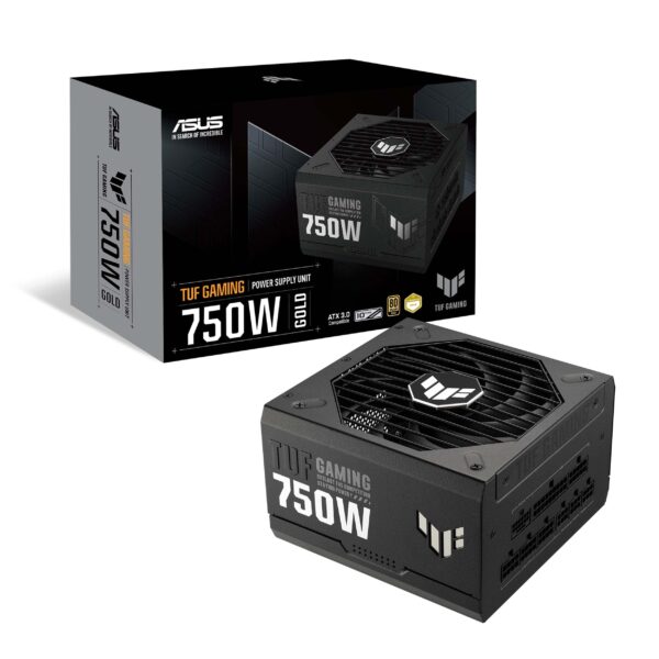 TUF Gaming 750W Gold (750 Watt, Fully Modular Power Supply, 80+ Gold Certified, ATX 3.0 Compatible, Military-grade Components, Dual Ball Bearing, Axial-tech Fan, PCB Coating, 10 Year Warranty)