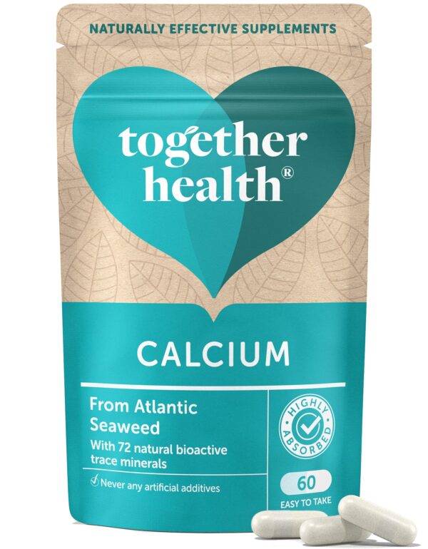 Calcium – Together Health – Seaweed-Based Calcium – 72 Trace Minerals – Vegan Friendly – Made in The UK – 60 Vegecaps