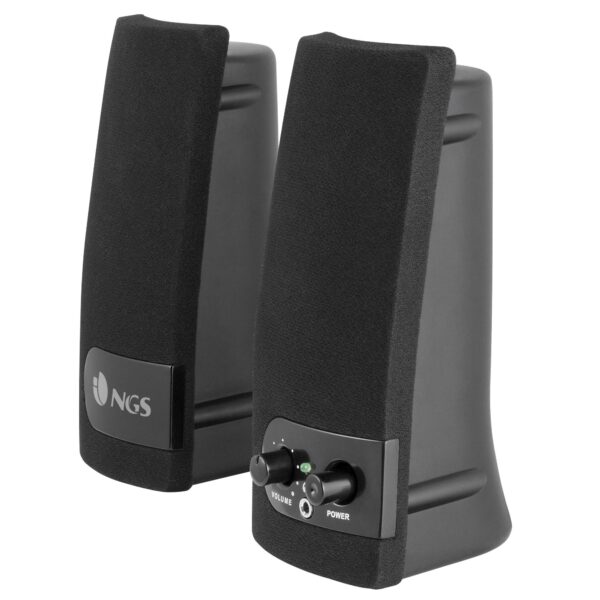 NGS SB150- Multimedia Speakers 2.0 for PC, 2W, Headphone Output, USB Connection, Black