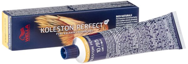 Wella Koleston Perfect Me+ Rich Naturals Permanent Hair Colour Cream, No. 10/95 Light Blonde Cendré-Mahogany, 0.66 kg