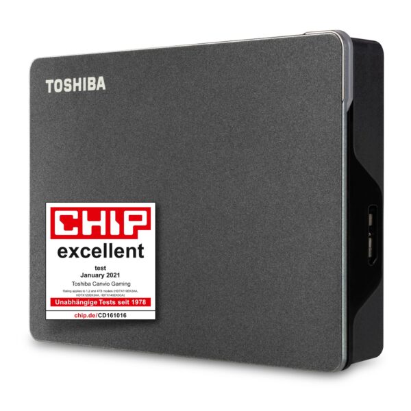 Toshiba 4TB Canvio Gaming - Portable External Hard Drive compatible with most PlayStation, Xbox and PC consoles, USB 3.2. Gen 1 Technology, Black (HDTX140EK3CA)