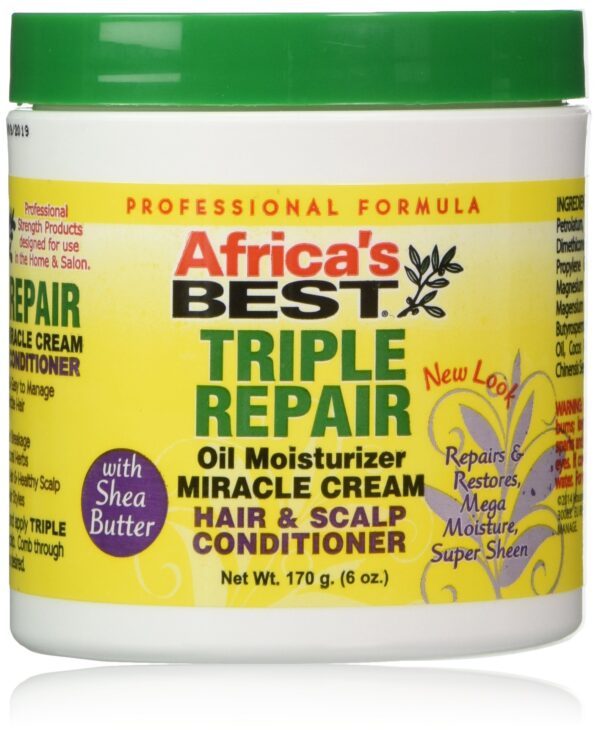 Africa,s Best Triple Repair Oil Moisturizer Cream Hair & Scalp Conditioner 170g