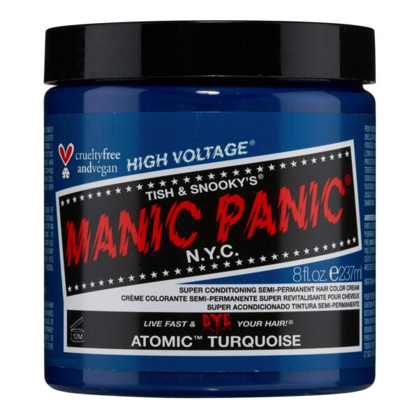 BIG POT Manic Panic 8oz High Voltage Classic Cream Formula Colour Hair Dye (Atomic Turquoise)