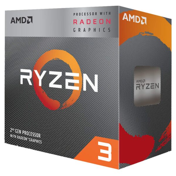 AMD Ryzen 3 3200G, PC processor, 3.6 GHz (maximum frequency: 4.0 GHz), 4 MB L3 Cache, AM4 socket, Radeon Vega 8 integrated GPU