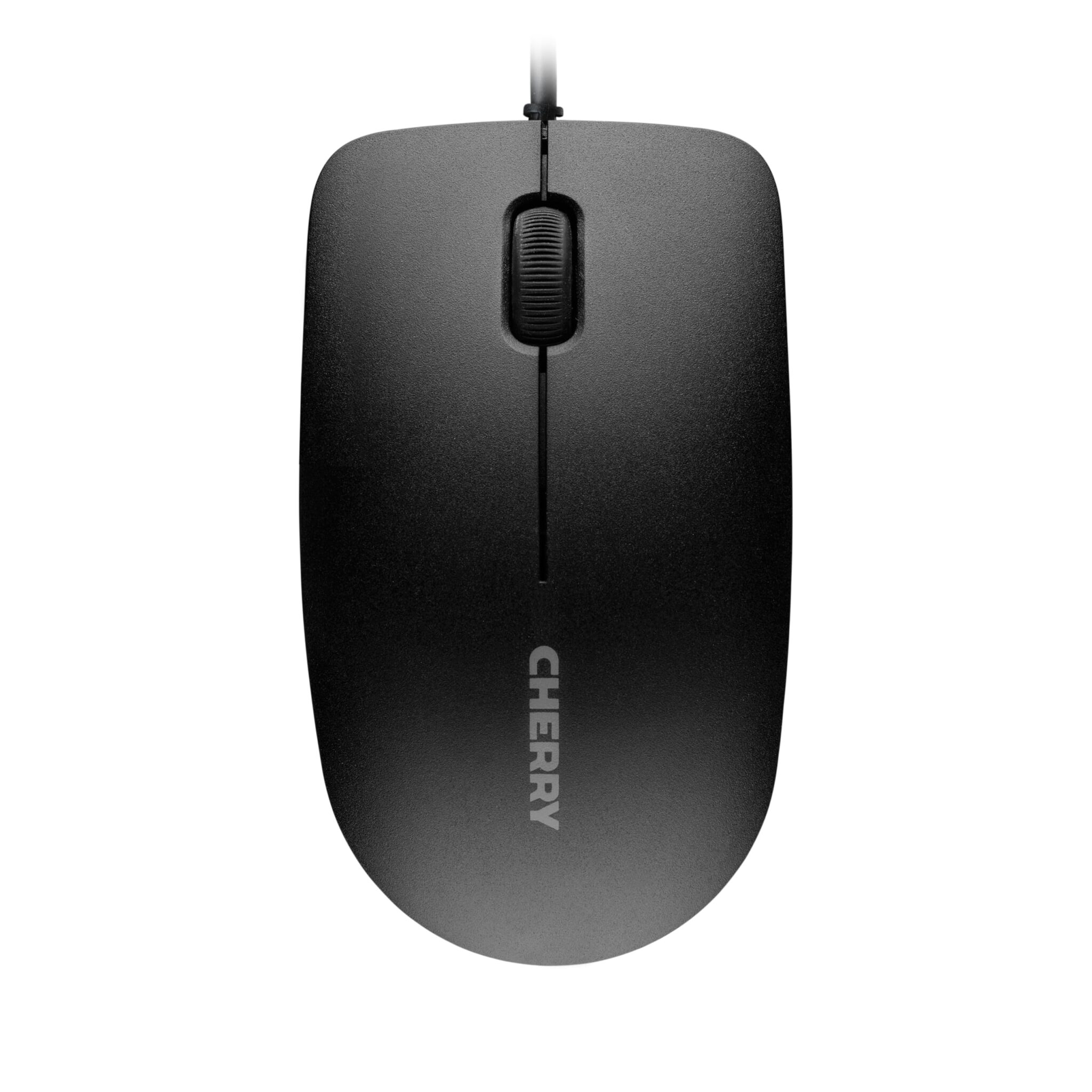 CHERRY MC 1000, Wired Office Mouse, Optical Sensor (1,200 dpi), 3 Buttons, Symmetrical Design for Left and Right-Handers, GS Certification, Black