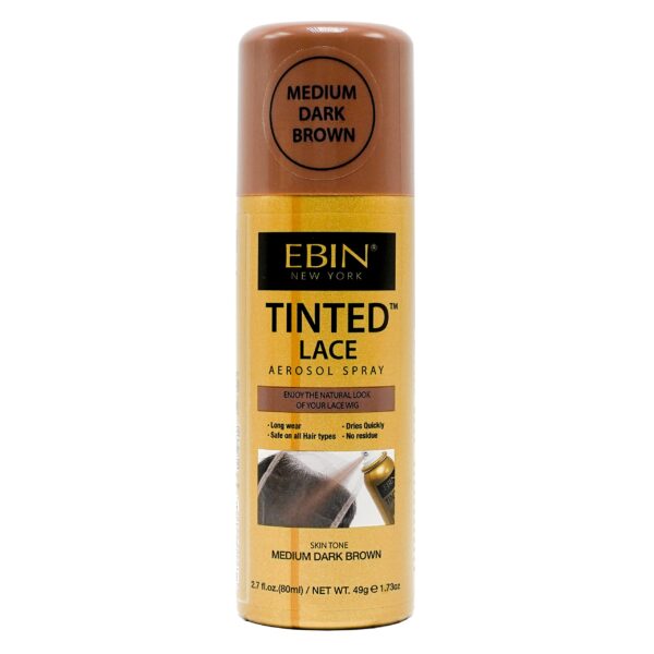 EBIN Tinted Lace Spray (80ml, Medium Dark Brown)