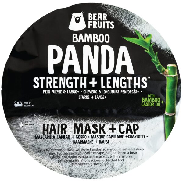 Bear Fruits Bamboo Strength + Length Hair Mask with Panda Cap, 20 ml