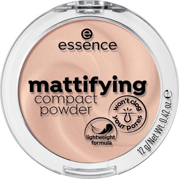 essence cosmetics Mattifying Compact Powder, No. 11 Pastel Beige, Nude, for Combination Skin, for Dry Skin, for Blemished Skin, Mattifying, Matte, Vegan, Nanoparticles Free (12 g)