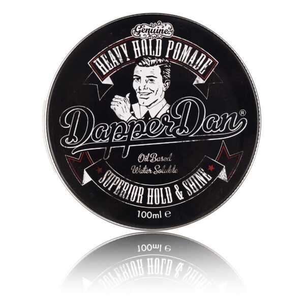 Dapper Dan Heavy Hold Pomade - Strong Hold and High Shine Mens Oil Based Hair Pomade Liquorice and Vanilla Scent, 1 x 100 ml