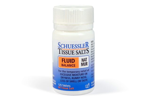 Schuessler Tissue Salts 125 Tablets - NAT Mur - No 9 - Fluid Balance