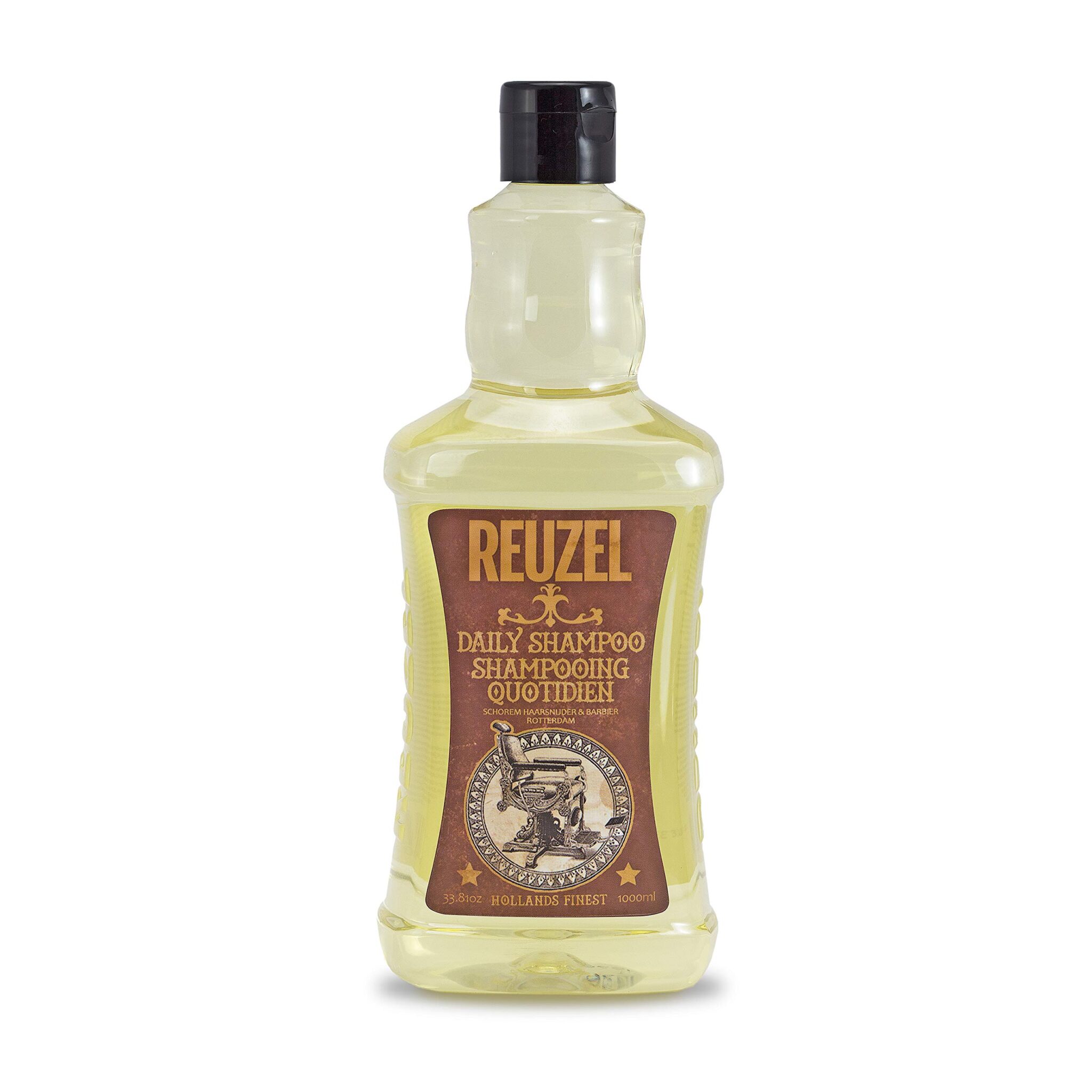 Reuzel Daily Shampoo - Cleanses Hair and Scalp - Ideal for All Hair Types and Frequent Use - Balanced for Excellent Degreasing and Cleansing without Over Drying - Features T4 Tonic Blend - 1000 ml