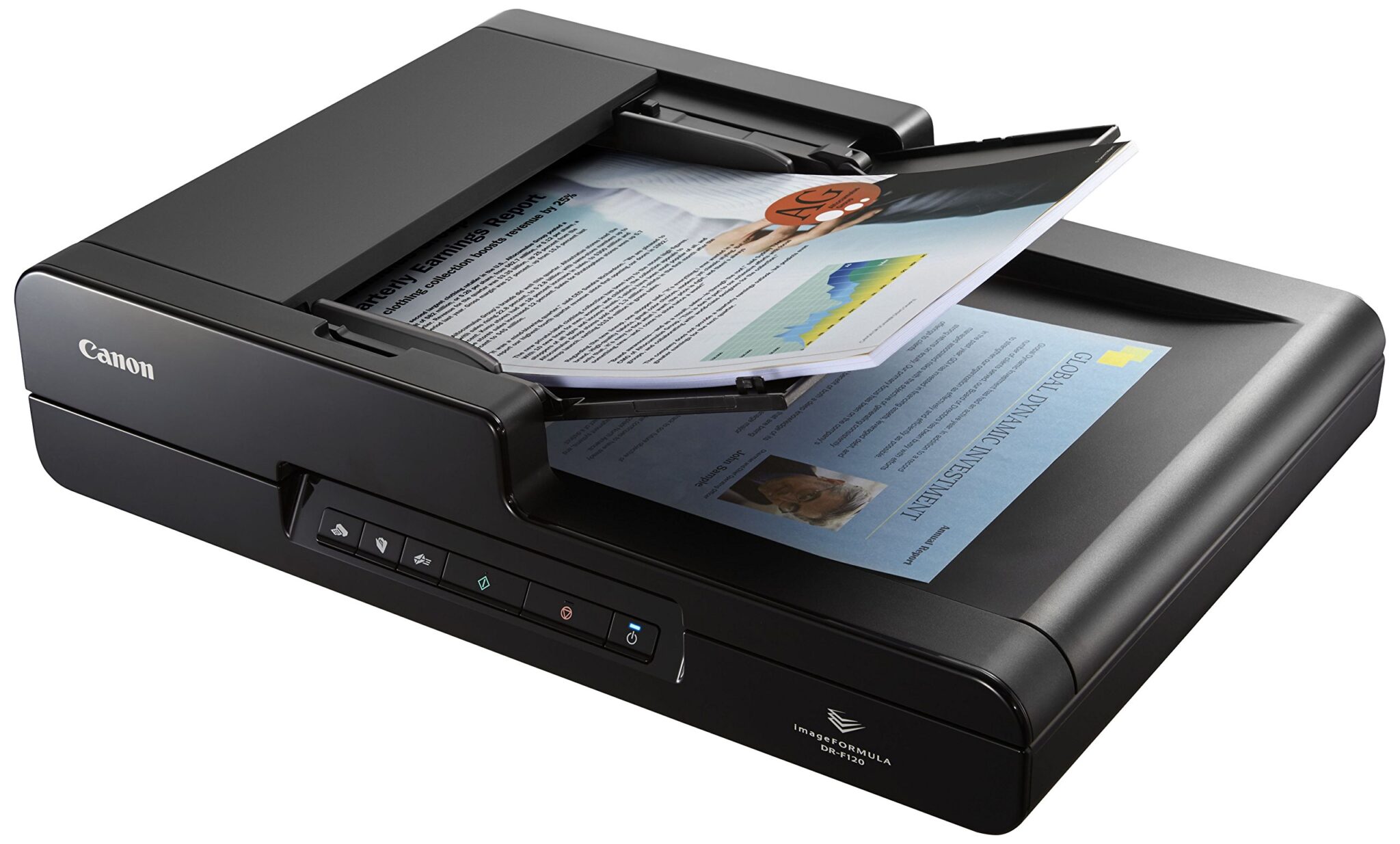 Canon imageFORMULA DR-F120 Document Scanner, Flatbed, ADF, Document scanner, duplex scanning, home scanning, office scanner, USB, 2 sided scanning