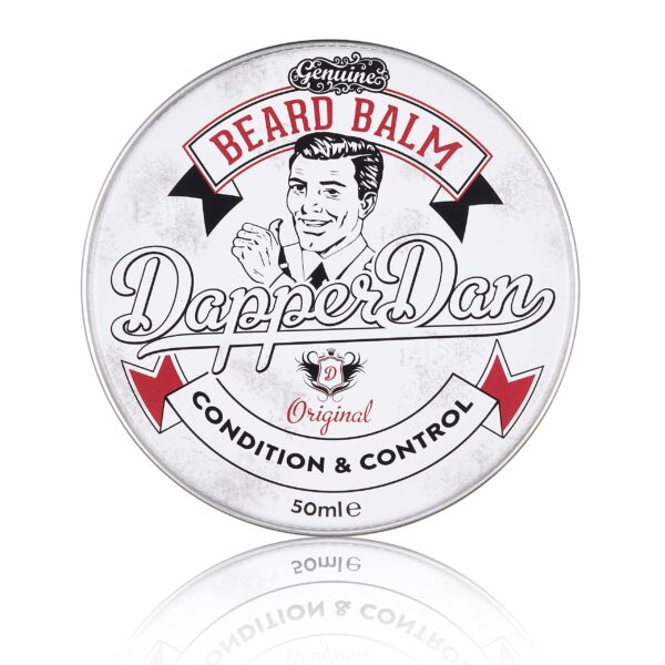 Dapper Dan Nourishing Beard Balm, Blend of Essential Oils And Waxes to Shape, Style and Nourish Moustaches and Beard, Vanilla and Raspberry Scent, 1 x 50ml