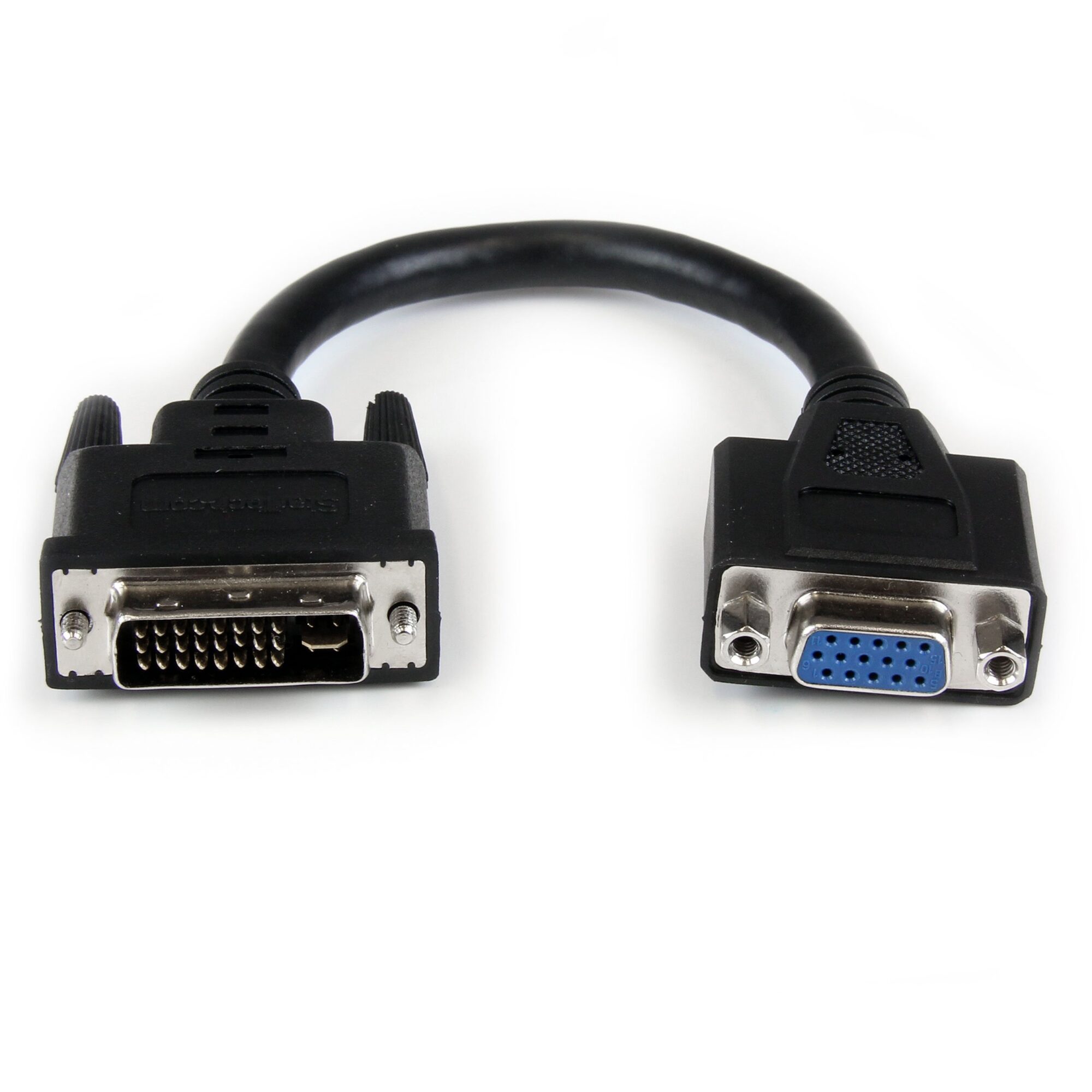 StarTech.com 8in DVI to VGA Cable Adapter - DVI-I Male to VGA Female Dongle Adapter (DVIVGAMF8IN)