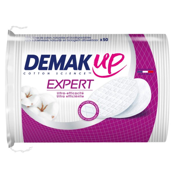 Demak'Up Duo+ - Oval Cotton Pads for Removing Make-Up (4 Packs of 50 each)