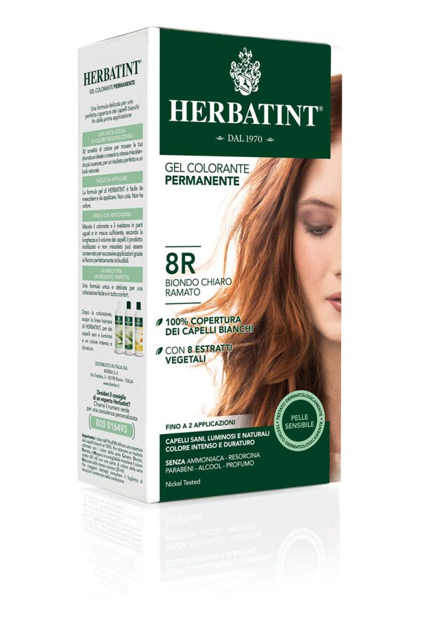 Herbatint 8R Light Copper Blonde Permanent Herbal Hair Colour Gel 135ml